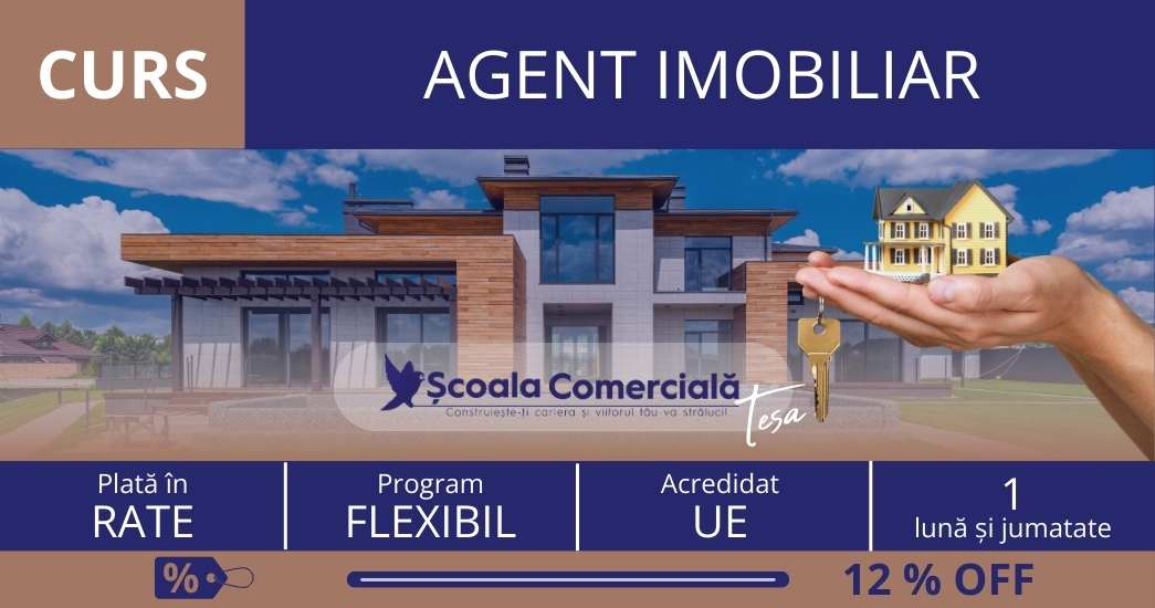 Curs Agent Imobiliar. 2  rate lunare egale de 499  lei fiecare.